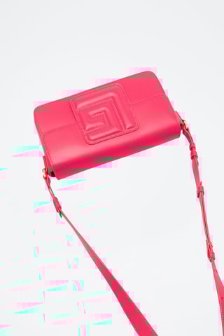 Sac bandoulière en cuir Florian Fuchsia