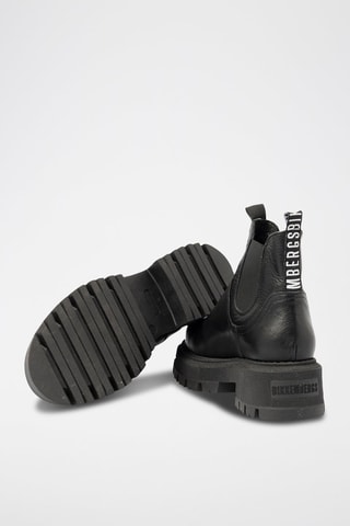 Bottines Chelsea en cuir de veau Noir