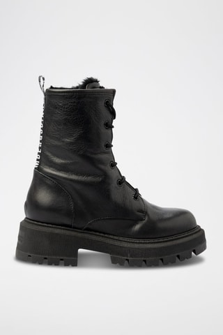 Bottines en cuir de veau Noir
