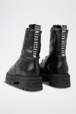 Bottines en cuir de veau Noir