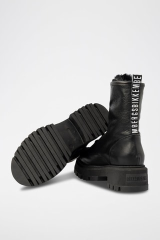 Bottines en cuir de veau Noir