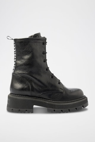 Bottines en cuir de veau Noir