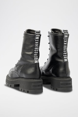 Bottines en cuir de veau Noir