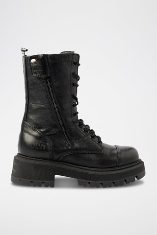 Bottines en cuir de veau Noir