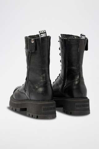 Bottines en cuir de veau Noir