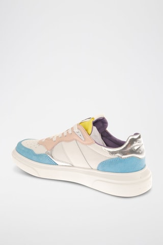 Sneakers en nubuck - Ciel et blanc