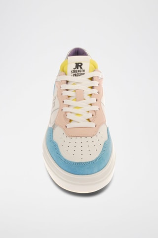Sneakers en nubuck - Ciel et blanc