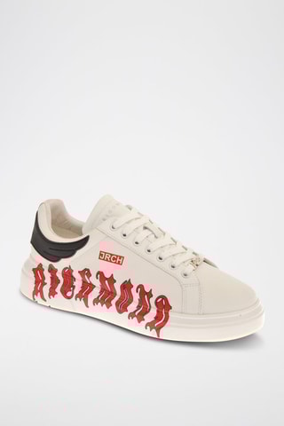 Leren Sneakers - Wit en Zwart