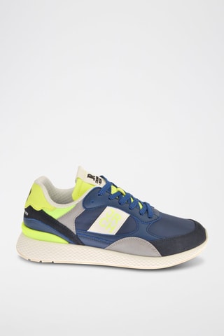 Nubuck Sneakers - Blauw en Geel