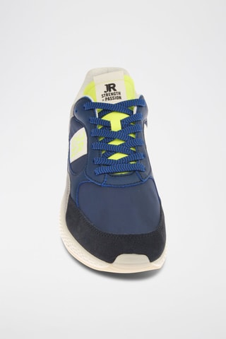 Nubuck Sneakers - Blauw en Geel