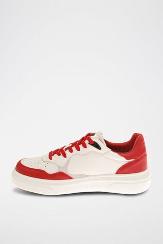 Leren Sneakers - Rood en Wit