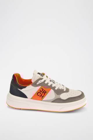 Nubuck Sneakers - Grijs en zwart