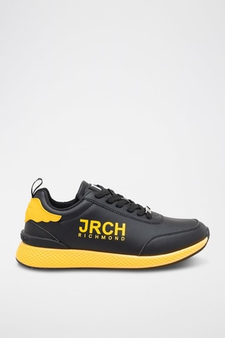 Leren Sneakers - Zwart en Oranje