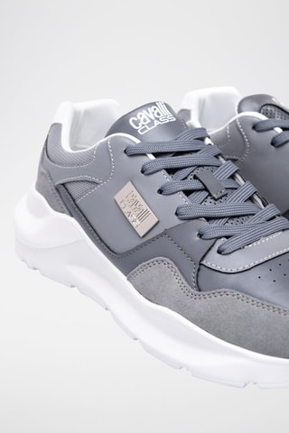 Baskets en nubuck - Gris et blanc