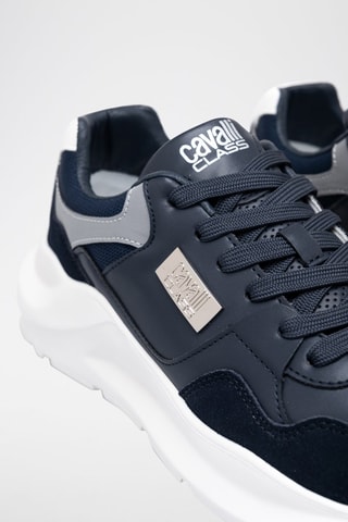 Baskets en nubuck - Bleu et gris