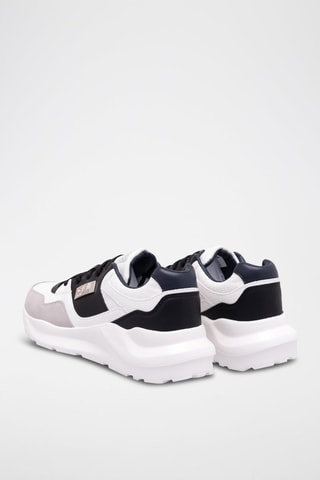 Baskets en nubuck - Blanc et gris