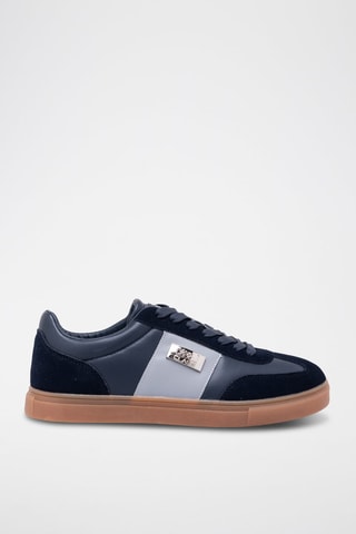 Baskets en nubuck - Bleu marine et noir