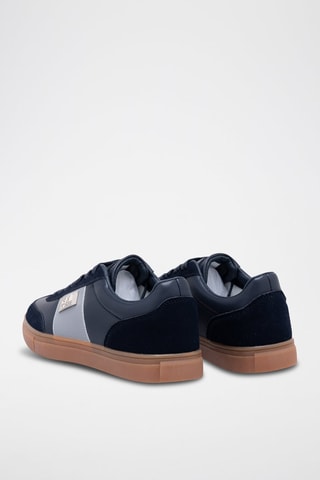 Baskets en nubuck - Bleu marine et noir
