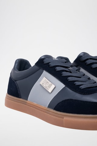 Baskets en nubuck - Bleu marine et noir