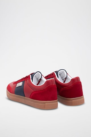 Baskets en nubuck - Rouge et marine