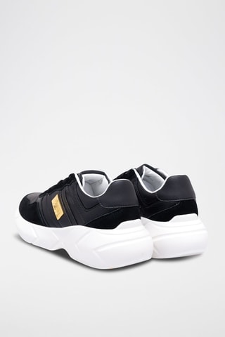 Baskets en nubuck - Noir et doré