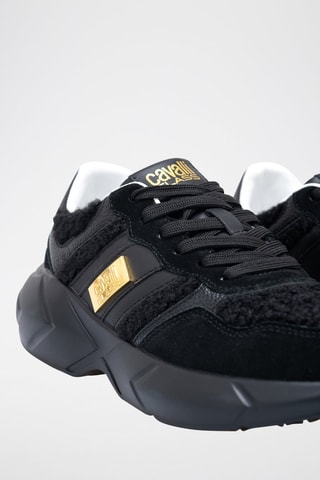 Baskets en nubuck - Noir et doré