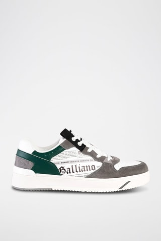 Baskets en nubuck - Blanc et gris