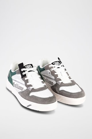 Baskets en nubuck - Blanc et gris