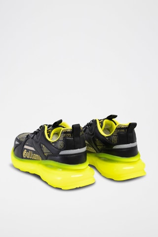 Baskets en cuir de veau - Noir et jaune