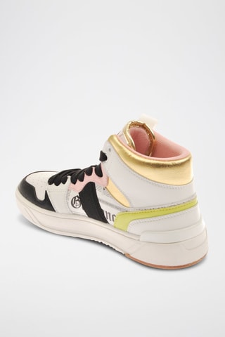 Baskets montantes en cuir de veau - Noir et blanc
