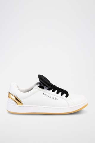 Baskets en cuir Blanc et noir