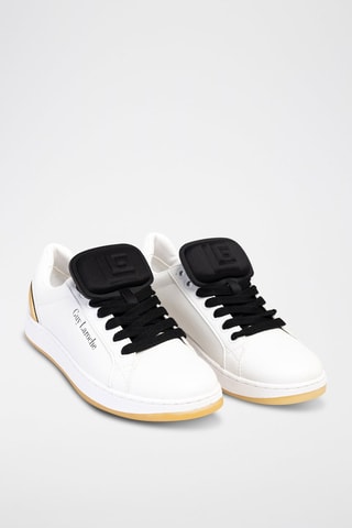 Baskets en cuir Blanc et noir