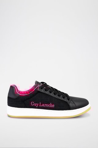 Baskets en cuir Noir et rose