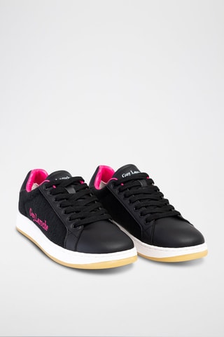 Baskets en cuir Noir et rose