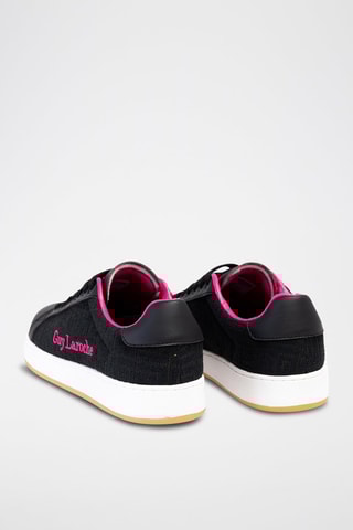 Baskets en cuir Noir et rose