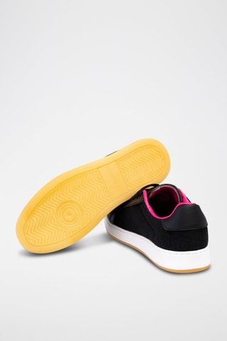 Baskets en cuir Noir et rose