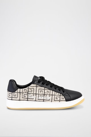 Baskets en cuir Noir et crème