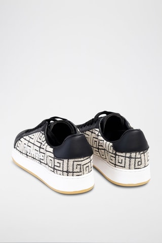 Baskets en cuir Noir et crème