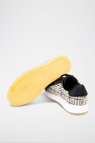 Baskets en cuir Noir et crème