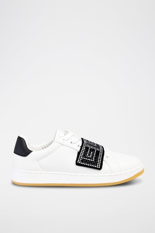 Baskets en cuir Blanc et noir