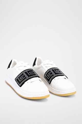 Baskets en cuir Blanc et noir