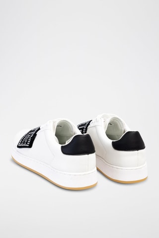 Baskets en cuir Blanc et noir