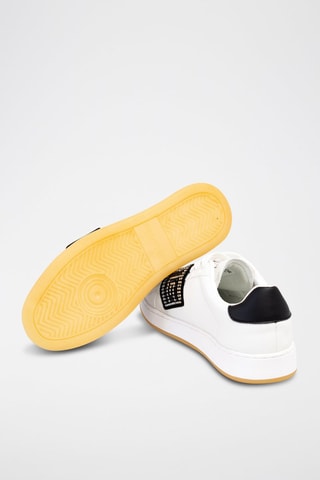 Baskets en cuir Blanc et noir
