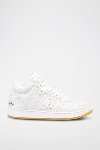 Baskets montantes en cuir Blanc