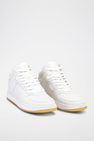Baskets montantes en cuir Blanc