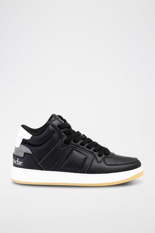 Baskets montantes en cuir Noir