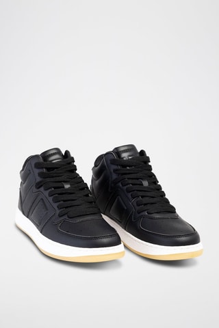 Baskets montantes en cuir Noir