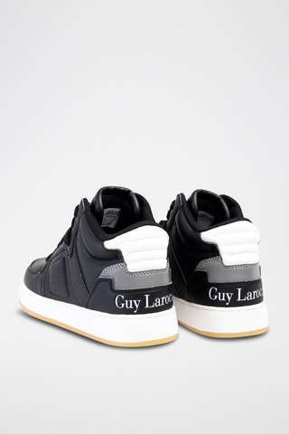 Baskets montantes en cuir Noir