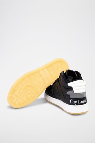 Baskets montantes en cuir Noir