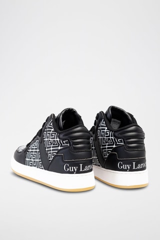 Baskets montantes en cuir Noir et blanc